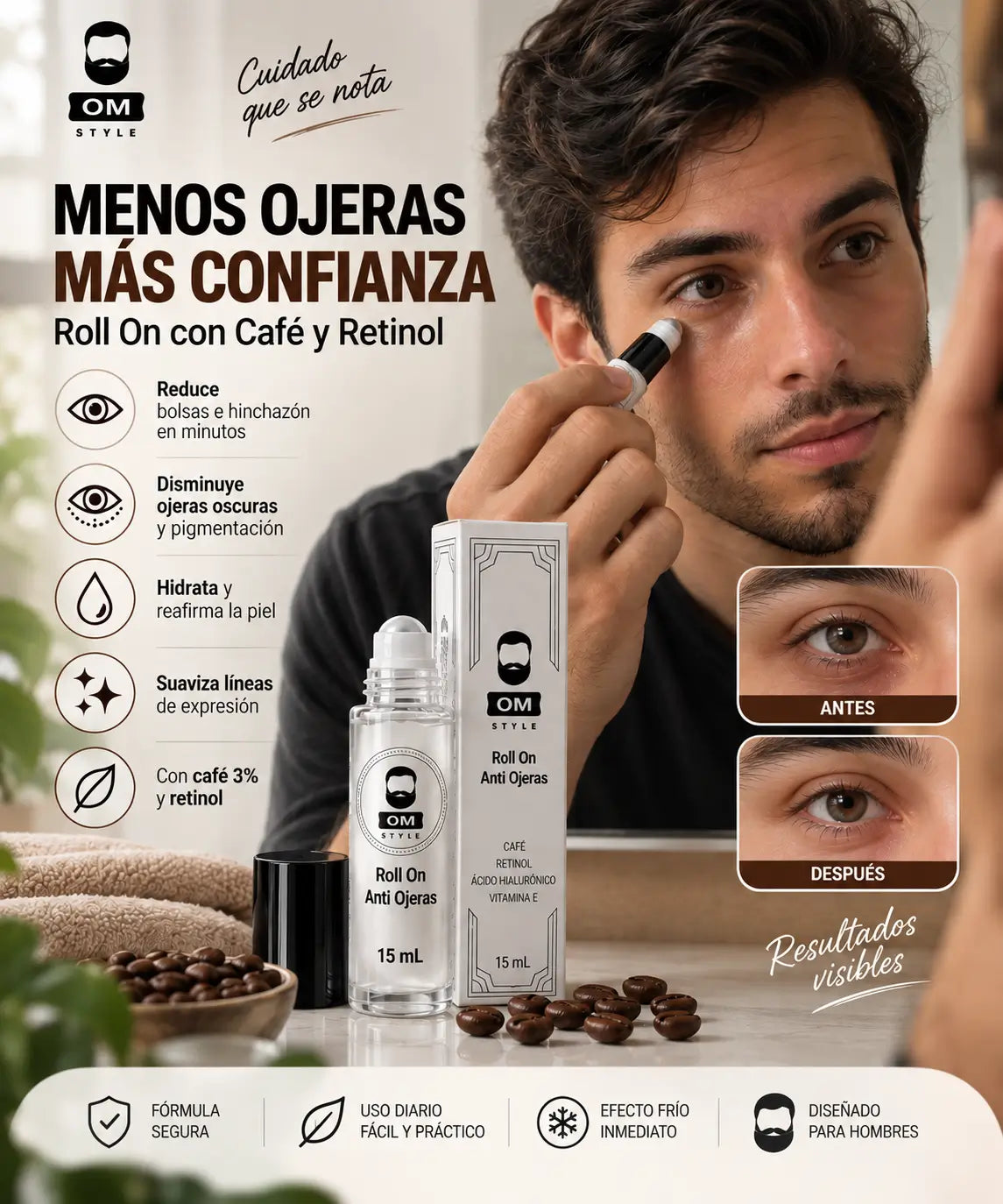 OM roll on anti ojeras 15ml