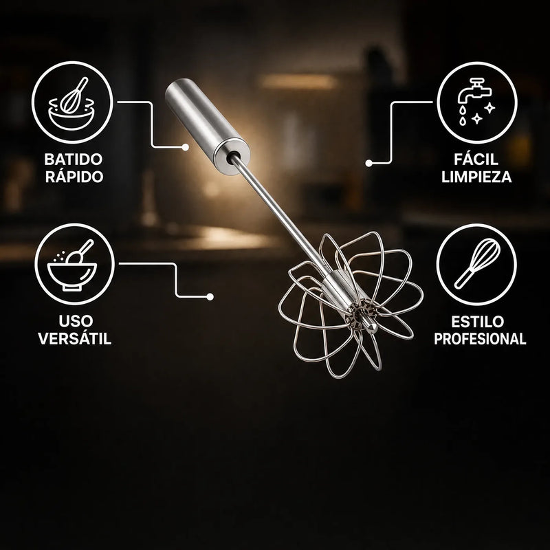 Batidor Semiautomático de Acero Inoxidable